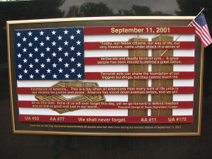 9-11 Memorial Plaque from Flicker user geopungo